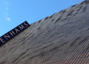 An image of the outside of Debenhams flagship store in Oxford Street, London.